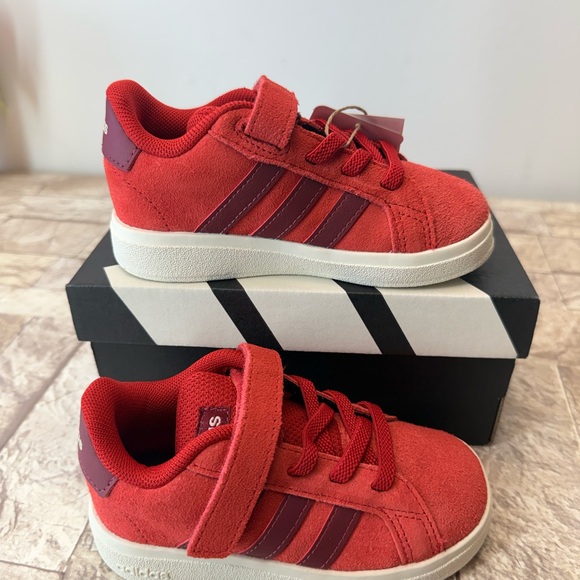 adidas Kids Red Sneakers - Picture 5 of 13